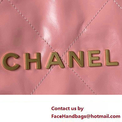 Chanel Shiny Calfskin CHANEL 22 East West Shopping Bag AS4486 Pink 2023