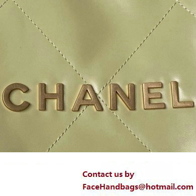 Chanel Shiny Calfskin CHANEL 22 East West Shopping Bag AS4486 Yellow 2023