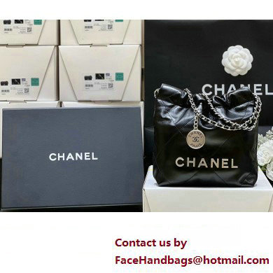 Chanel Shiny Calfskin CHANEL 22 Mini Handbag AS3980 Black/Silver 2023 (ORIGINAL QUALITY)