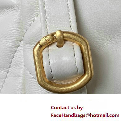 Chanel Shiny Lambskin Chanel 19 Backpack Bag AS4223 White 2024