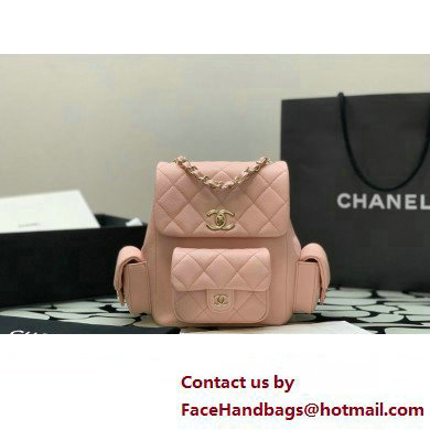 Chanel Small Backpack in Grained Shiny Calfskin AS4399 PINK 2023