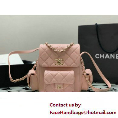 Chanel Small Backpack in Grained Shiny Calfskin AS4399 PINK 2023