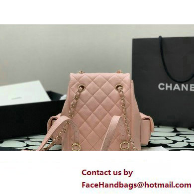 Chanel Small Backpack in Grained Shiny Calfskin AS4399 PINK 2023