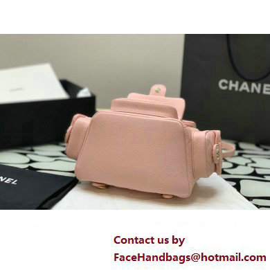 Chanel Small Backpack in Grained Shiny Calfskin AS4399 PINK 2023