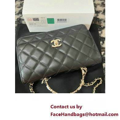 Chanel Small Flap Bag with Flower Top Handle A96033 Black 2024