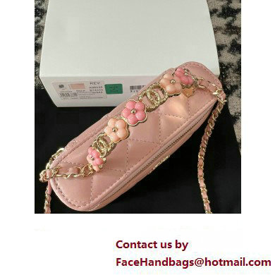 Chanel Small Vanity Case Bag with Flower Top Handle A96035 Pink 2024