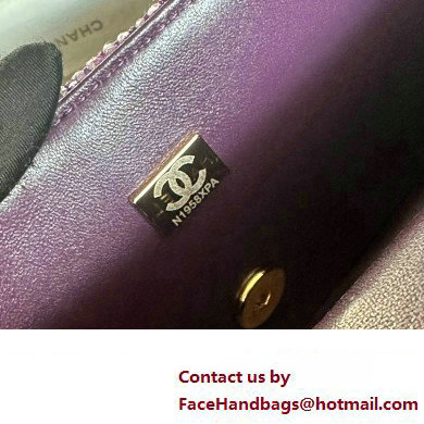 Chanel Tweed 1116 Classic Flap Bag purple 2023