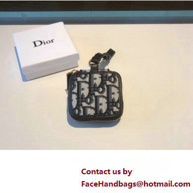 DIOR BLUE OBLIQUE EARBUD CASE 2023