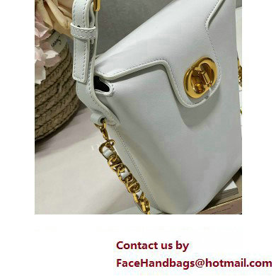 Dior 30 Montaigne Mini Bucket Bag In Calfskin White 2024