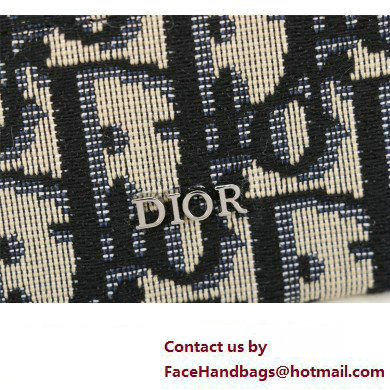 Dior Card Holder in Beige and Black Dior Oblique Jacquard