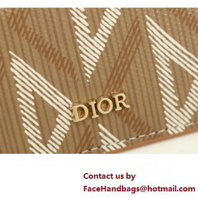 Dior Card Holder in Brown CD Diamond Canvas