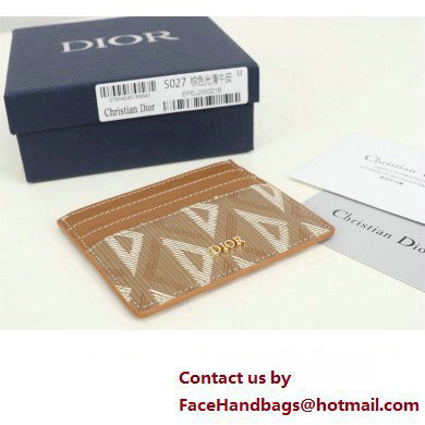 Dior Card Holder in Brown CD Diamond Canvas