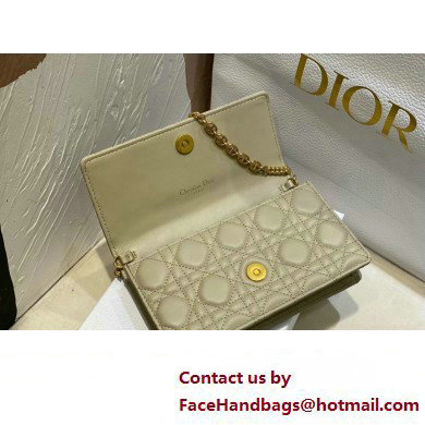 Dior Caro Pouch Bag in Beige Soft Cannage Calfskin 2024