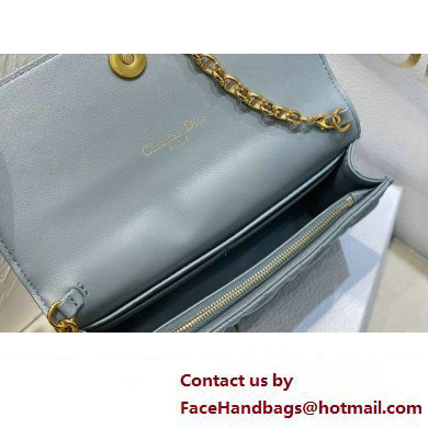 Dior Caro Pouch Bag in Cloud Blue Soft Cannage Calfskin 2024