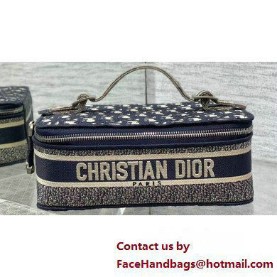 Dior Cosmetic Vanity Case Bag in Blue Dior Oblique Jacquard