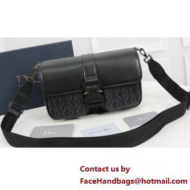 Dior Hit The Road Bag with Strap in Black CD Diamond Canvas