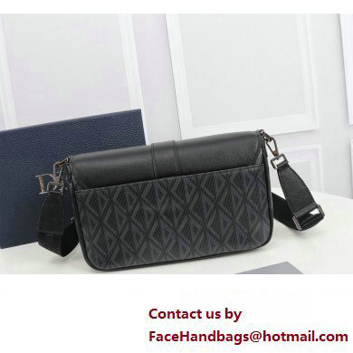 Dior Hit The Road Bag with Strap in Black CD Diamond Canvas