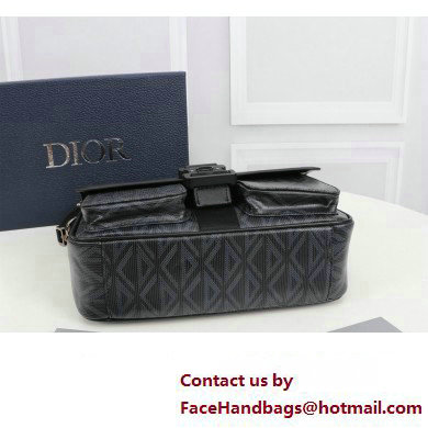 Dior Hit The Road Bag with Strap in Black CD Diamond Canvas