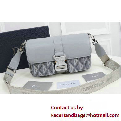 Dior Hit The Road Bag with Strap in Gray CD Diamond Canvas - Click Image to Close