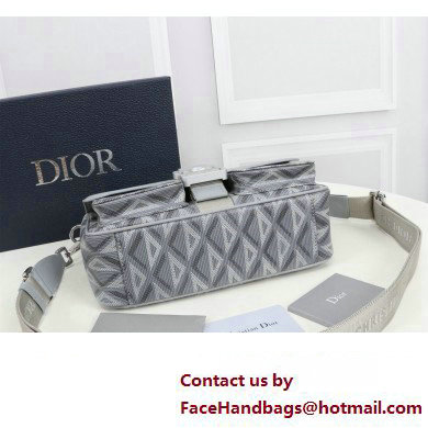 Dior Hit The Road Bag with Strap in Gray CD Diamond Canvas