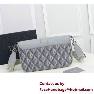 Dior Hit The Road Bag with Strap in Gray CD Diamond Canvas