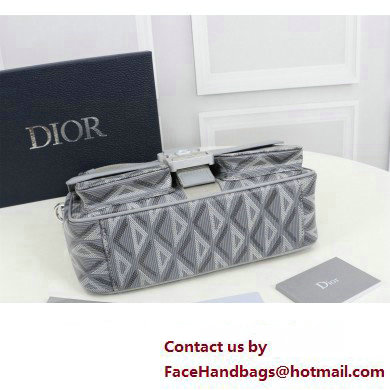 Dior Hit The Road Bag with Strap in Gray CD Diamond Canvas