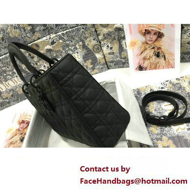 Dior Large Lady Dior Bag in Black Ultramatte Cannage Calfskin