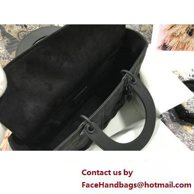 Dior Large Lady Dior Bag in Black Ultramatte Cannage Calfskin