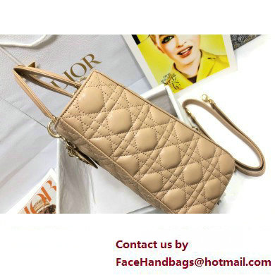 Dior Large Lady Dior Bag in Cannage Lambskin Beige