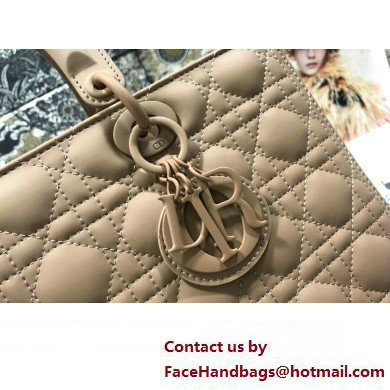 Dior Large Lady Dior Bag in Nude Ultramatte Cannage Calfskin