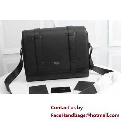 Dior Messenger Bag in Black Grained Calfskin - Click Image to Close