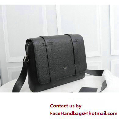 Dior Messenger Bag in Black Grained Calfskin