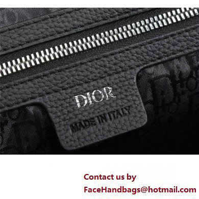 Dior Messenger Bag in Black Grained Calfskin