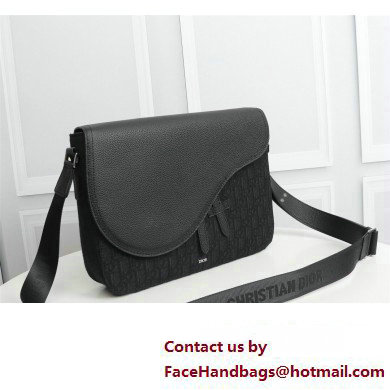 Dior Mini Saddle Messenger Bag in Black Dior Oblique Jacquard