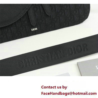 Dior Mini Saddle Messenger Bag in Black Dior Oblique Jacquard