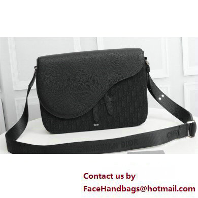 Dior Mini Saddle Messenger Bag in Black Dior Oblique Jacquard