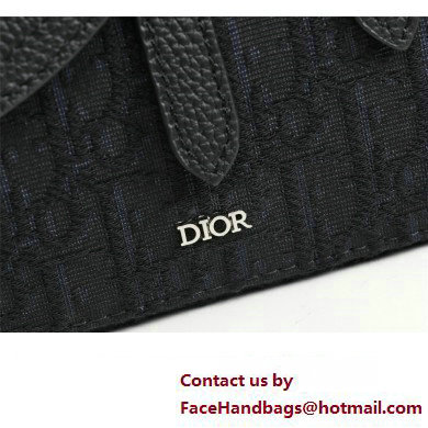 Dior Mini Saddle Messenger Bag in Black Dior Oblique Jacquard