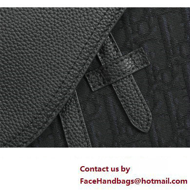 Dior Mini Saddle Messenger Bag in Black Dior Oblique Jacquard