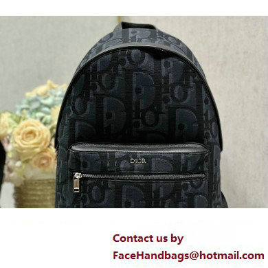 Dior Rider Backpack Bag in Black Maxi Dior Oblique Jacquard 2024