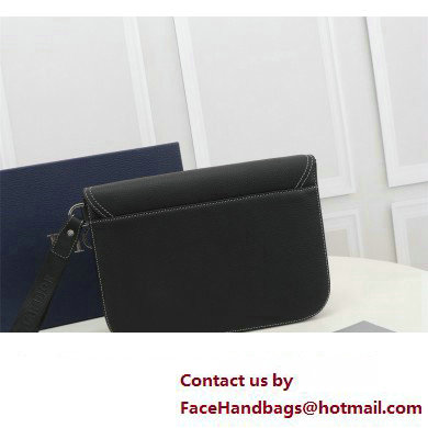 Dior Saddle A5 Pouch Bag in Black Grained Calfskin