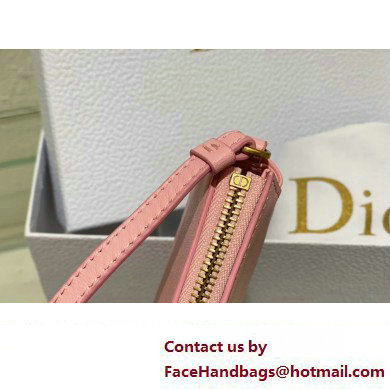 Dior Saddle Shoulder Pouch Bag in Pink Goatskin 2024