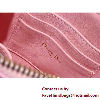 Dior Saddle Shoulder Pouch Bag in Pink Goatskin 2024