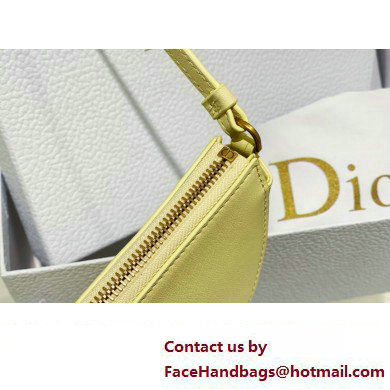 Dior Saddle Shoulder Pouch Bag in Yellow Goatskin 2024