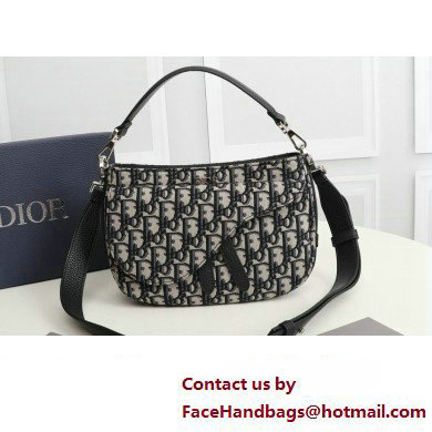 Dior Saddle Soft Mini Bag in Beige and Black Dior Oblique Jacquard