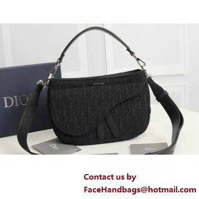 Dior Saddle Soft Mini Bag in Black Dior Oblique Jacquard