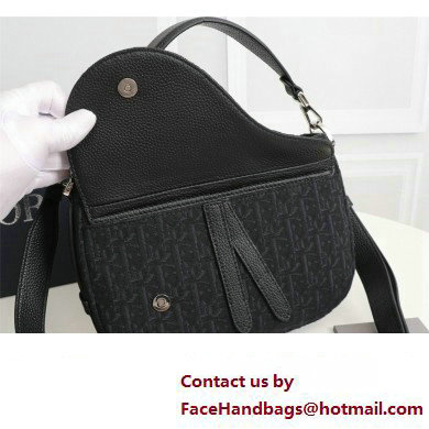 Dior Saddle Soft Mini Bag in Black Dior Oblique Jacquard