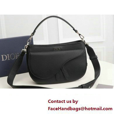 Dior Saddle Soft Mini Bag in Black Grained Calfskin