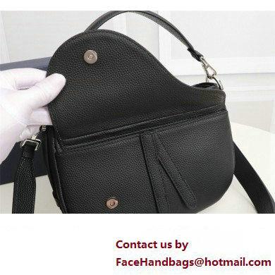 Dior Saddle Soft Mini Bag in Black Grained Calfskin