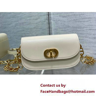 Dior Small 30 Montaigne Avenue Bag in Box Calfskin White 2024