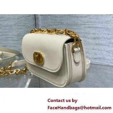 Dior Small 30 Montaigne Avenue Bag in Box Calfskin White 2024